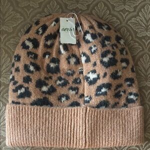 Aerie Animal Print Knit Beanie